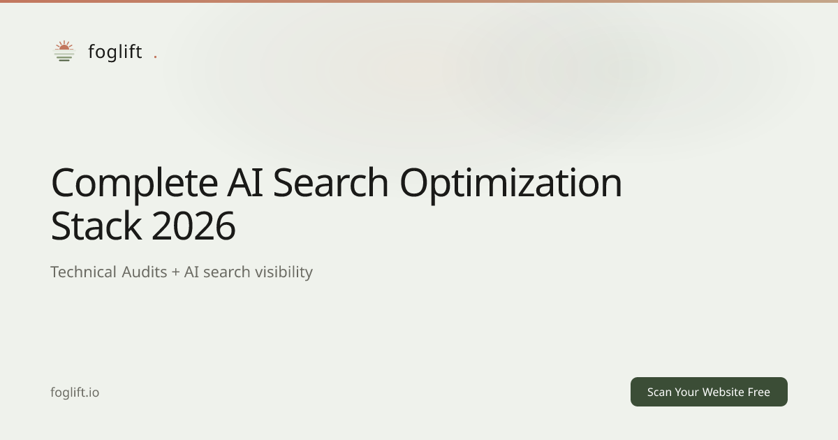 The Complete AI Search Optimization Stack for 2026: Tools, Processes ...