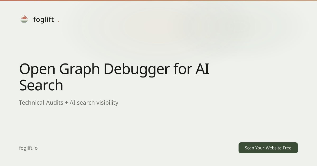 Open Graph Debugger for AI Search | Foglift