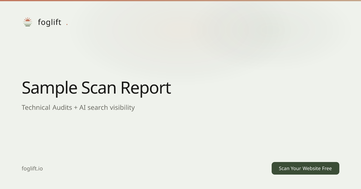 Sample Scan Report — Foglift