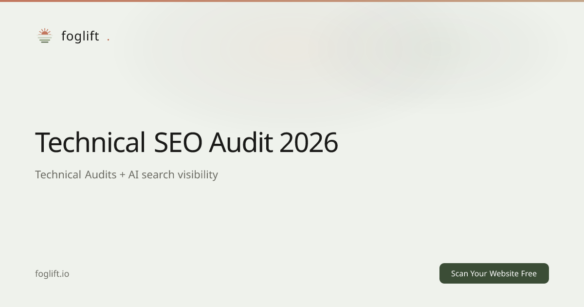 Technical SEO Audit: The Complete 2026 Guide | Foglift